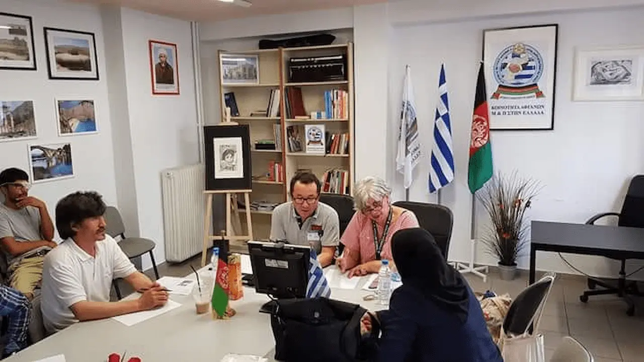 دیدار جامعهٔ افغان در یونان