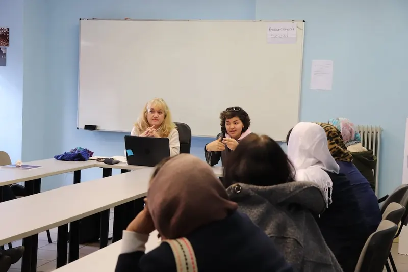 Des femmes réunies pour un atelier